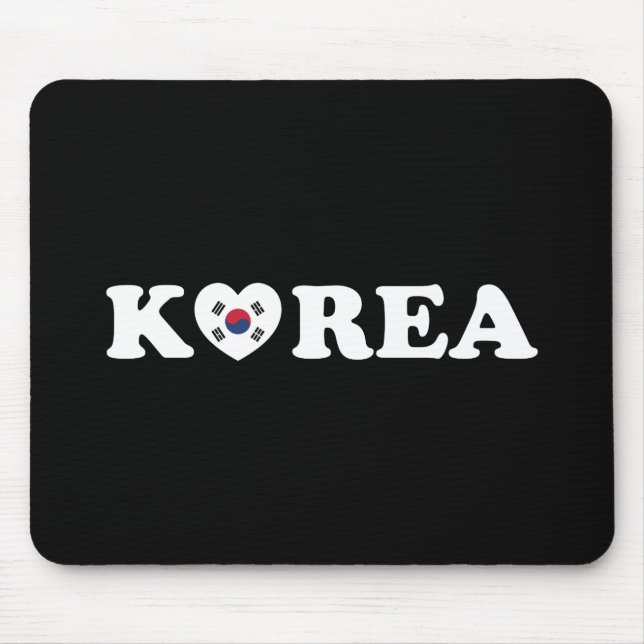 Korea Liebe Herzenflagge Mousepad (Vorne)