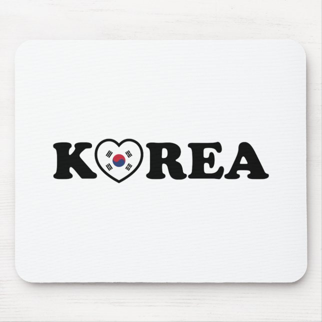 Korea Liebe Herzenflagge Mousepad (Vorne)