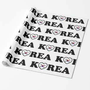 Korea Liebe Herzenflaggenpapier Geschenkpapier
