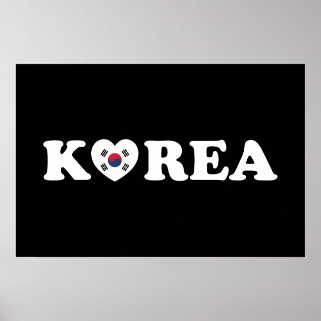 Korea Liebe Herzenplakat Poster (Vorne)