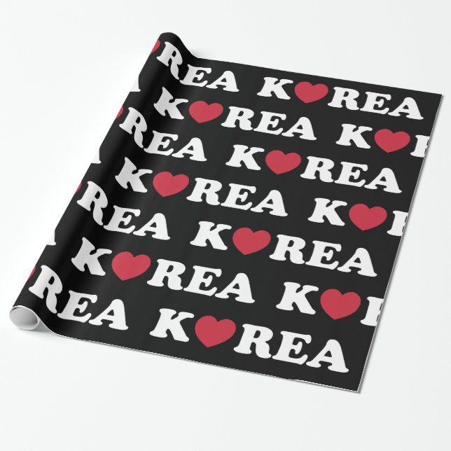 Korea Liebe Herzerziehungspapier Geschenkpapier (Ungerollt)
