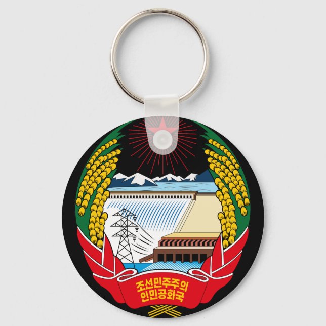 Korea-Nord-Emblem Schlüsselanhänger (Vorderseite)