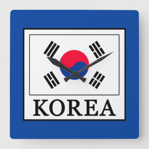 Korea Quadratische Wanduhr