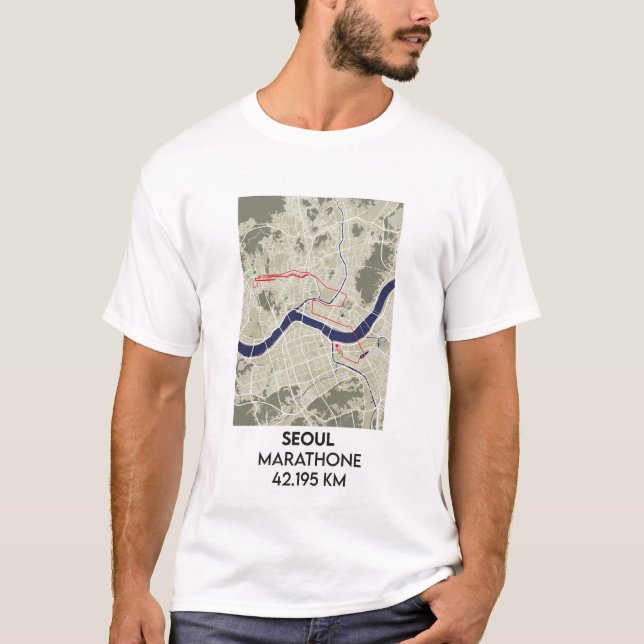 Korea Seoul Marathon Reise T-Shirt (Vorderseite)