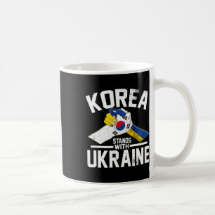 Korea steht mit der Ukraine Ukrainische koreanisch Kaffeetasse