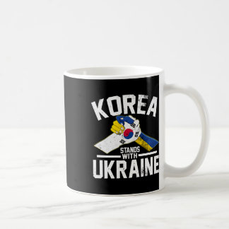 Korea steht mit der Ukraine Ukrainische Koreanisch Kaffeetasse