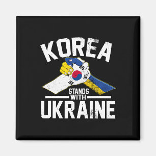 Korea steht mit der Ukraine Ukrainische koreanisch Magnet
