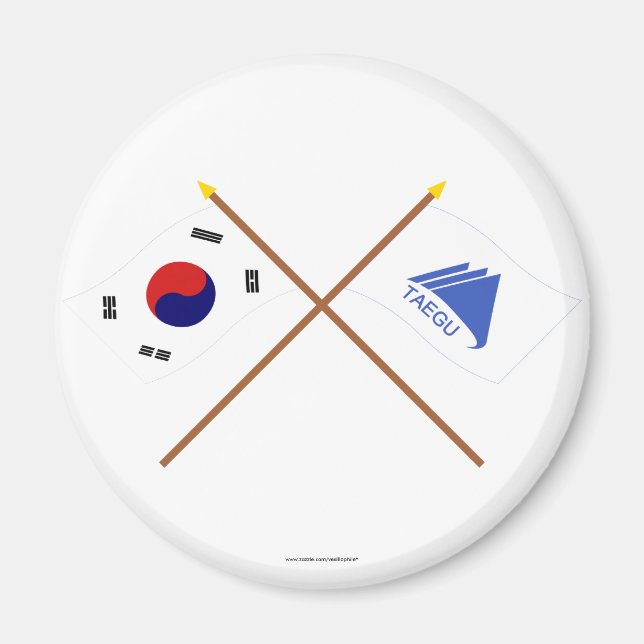 Korea und Tegu-Flaggen Magnet (Vorne)