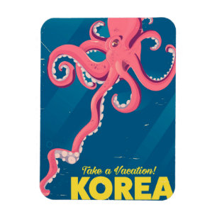Korea Vacation Poster Magnet