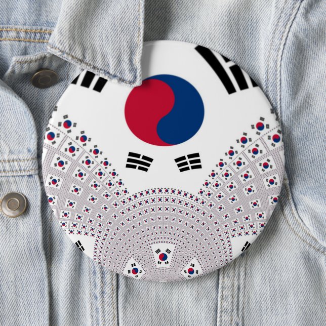 Korea Vibes: Eine Botschaft des Friedens Button (Beispiel)