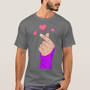 Korean Finger Heart Kpop Merchandise Girls T-Shirt