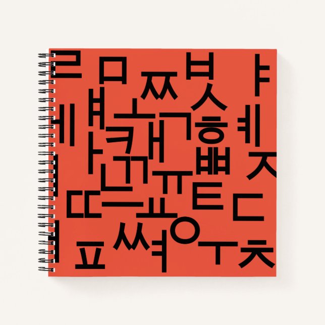 Korean Hangul Alphabet Scramble Notizbuch (Vorderseite)