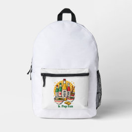 Korean Pop Culture Chest Print Printed Backpack Bedruckter Rucksack