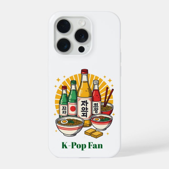 Korean Pop Culture Chest Print Printed Backpack Po iPhone 15 Pro Hülle (Rückseite)