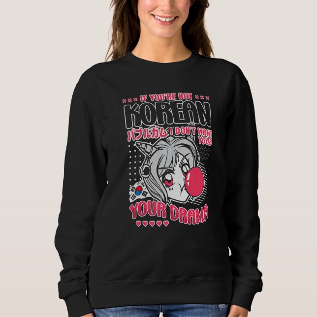 Korean Pop For A K Pop Fashion Fan  1 Sweatshirt (Vorderseite)