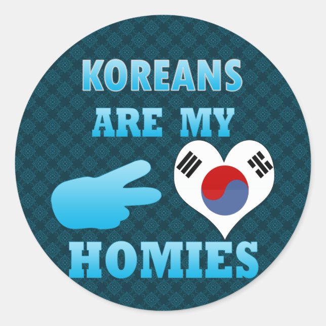 Koreaner sind meine Heimat Runder Aufkleber (Vorderseite)