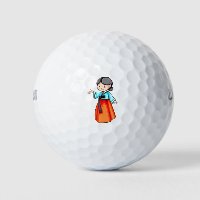 Koreanerin Golfball (Vorderseite)