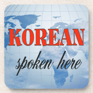 Koreanisch, das hier trübe Erde gesprochen wird Getränkeuntersetzer