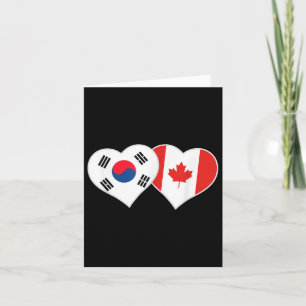 Koreanisch-kanadische Flagge Herz Südkorea Kanada  Karte