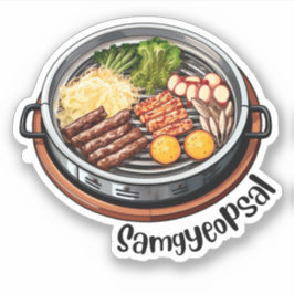 Koreanisch Samgyeopsal Aufkleber