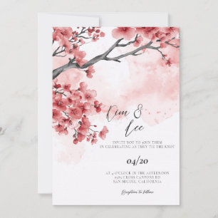 Koreanisch thematische Hochzeit Einladung