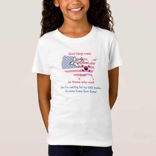 Koreanische Adoption - Gewartet für meinen neuen B T-Shirt (Vorderseite)