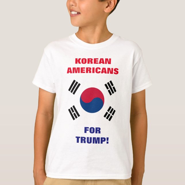 KOREANISCHE AMERIKANER FÜR TRUMP! T-Shirt (Vorderseite)