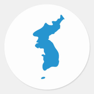 Koreanische Einheitenflagge Runder Aufkleber