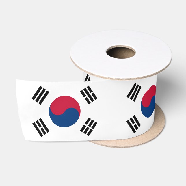 Koreanische Flagge - Reise, Urlaub/Sport Satinband (Spule)