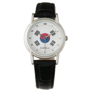 Koreanische Flagge & Südkorea trendige Mode /Desi Armbanduhr