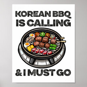 Koreanische Grillen Funny Korean Byrbecue Food Lov Poster
