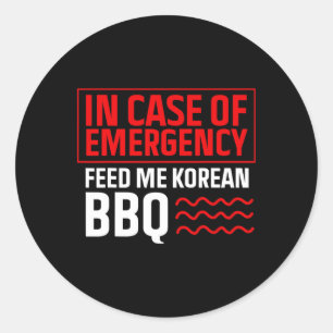 Koreanische Grillen - koreanischer Lebensmittelfan Runder Aufkleber