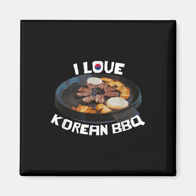 Koreanische Grillen Lover _ Funny Asian Barbecue Magnet (Vorne)