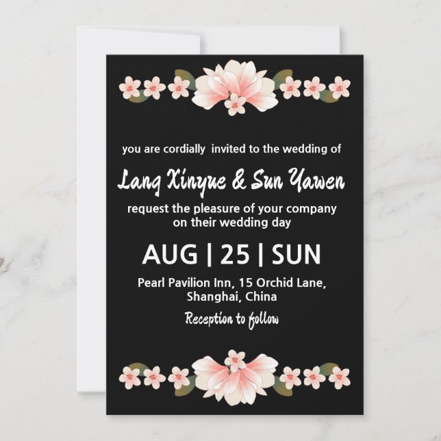 koreanische Hochzeitseinladung Einladung (Vorderseite)