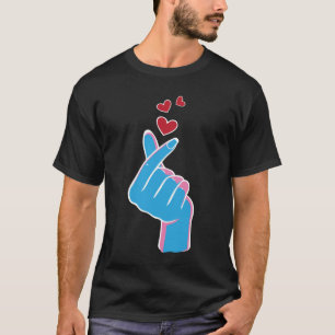 Koreanische Musik Finger Heart Kpop Seoul Hallyu T-Shirt