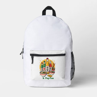 Koreanische Popkultur-Brustdruck bedruckter Rucksa Rucksack