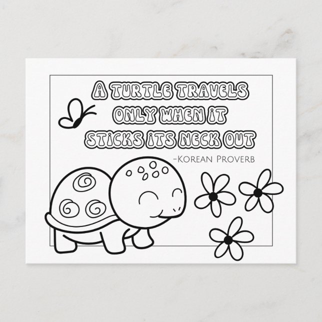 Koreanische Proverb-Farbkarte - Motivierend Zitat Postkarte (Vorderseite)