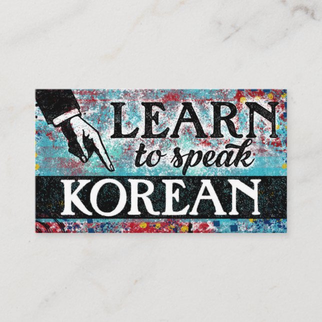 Koreanische Sprachunterricht - Visitenkarten - Blu Visitenkarte (Vorderseite)
