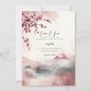 Koreanische traditionelle Landschaft-Hochzeitseinl Einladung