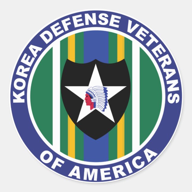 Koreanische Verteidigungsveteranen Runder Aufkleber (Vorderseite)