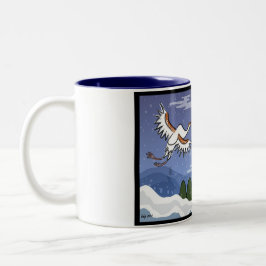 Koreanische Weihnachtskran-Tasse Zweifarbige Tasse