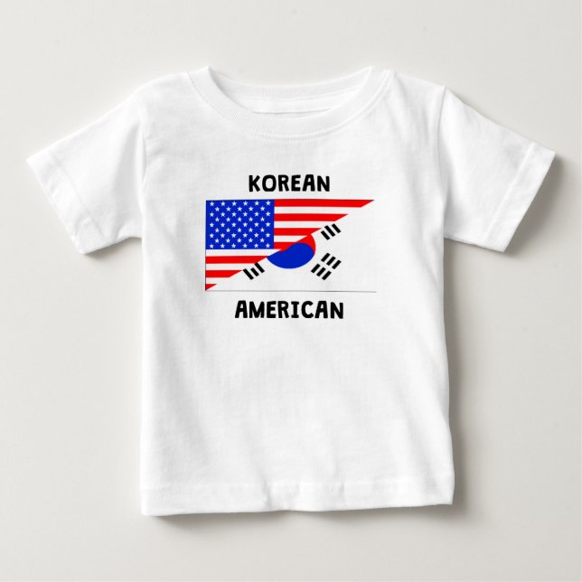 Koreanischer Amerikaner Baby T-shirt (Vorderseite)
