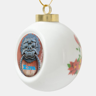 Koreanischer Drachentor-Knocker Keramik Kugel-Ornament