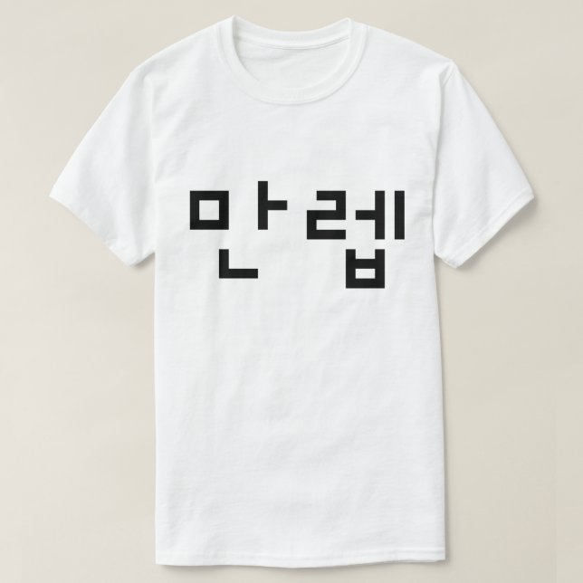 Koreanischer Experte 만 렙 Manleb | Hangul Language T-Shirt (Design vorne)