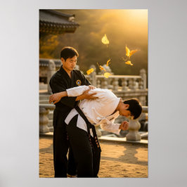 Koreanischer Hapkido Selbstverteidigung Poster