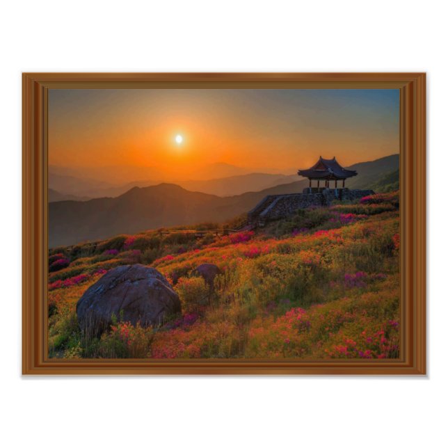Koreanischer Herbstsonnenrahmen Fotodruck (Vorne)