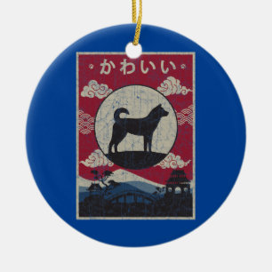 Koreanischer Jindo Japanischer Design Kawaii Mama  Keramik Ornament