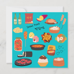 Koreanischer SEOULFOOD-Notecard