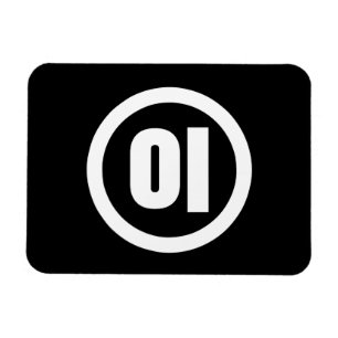 Koreanischer Sino Nummer 2 Zwei 이 【I】 Hangul Magnet