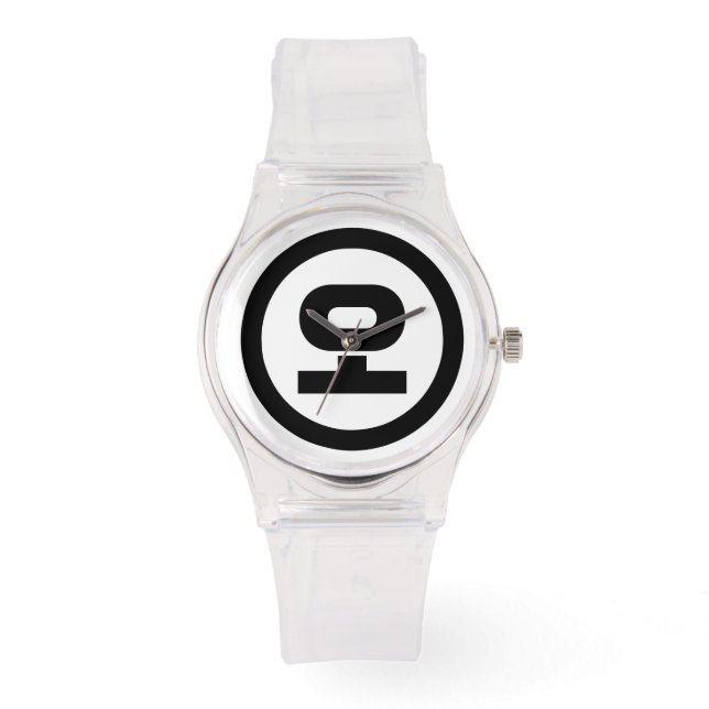 Koreanischer Sino Nummer 5 fünf 오 【O】 Hangul Armbanduhr (Vorderseite)